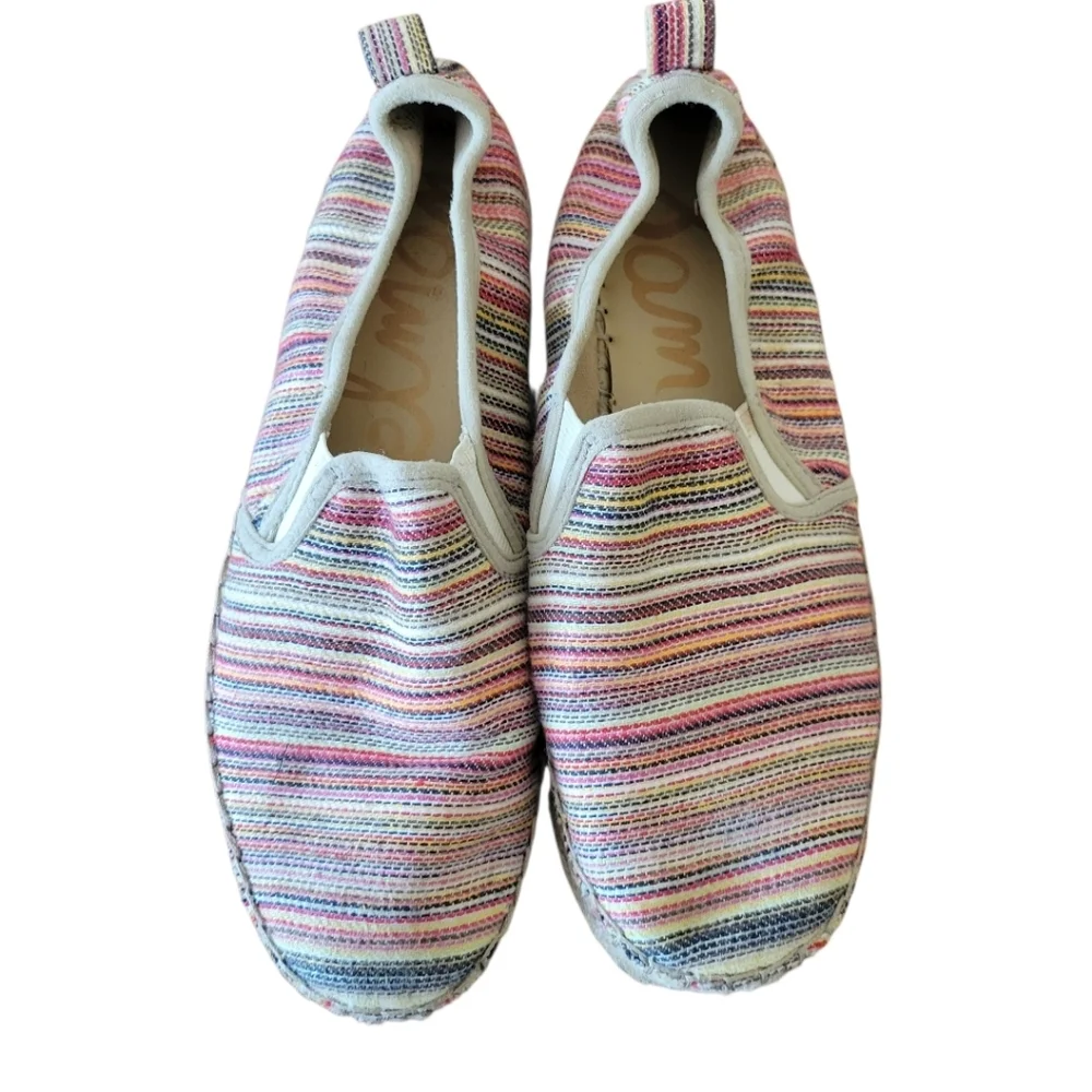 Sam Edelman Multi Color Striped‎ Fabric Espadrille Size 7.5